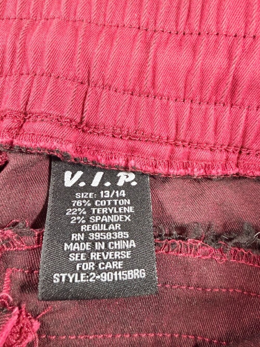 Women's Burgundy Casual Jogger Pants Size 13/14 Elastic Waist Drawstring - Picture 11 of 12